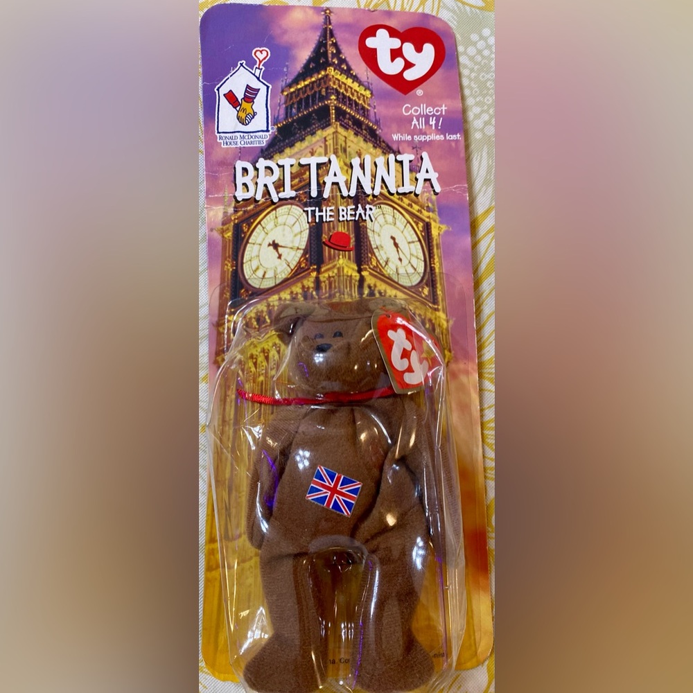 Vintage Britannia The Bear (error tags) Ty Collectible Bear